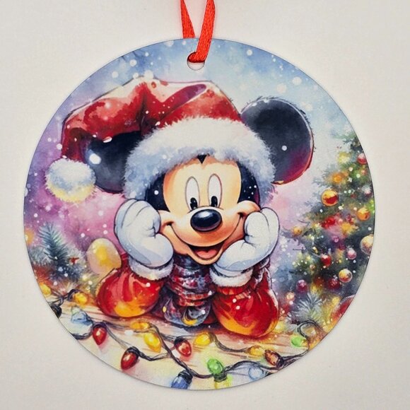 Mickey Mouse Christmas Metal Ornament - Picture 1 of 1